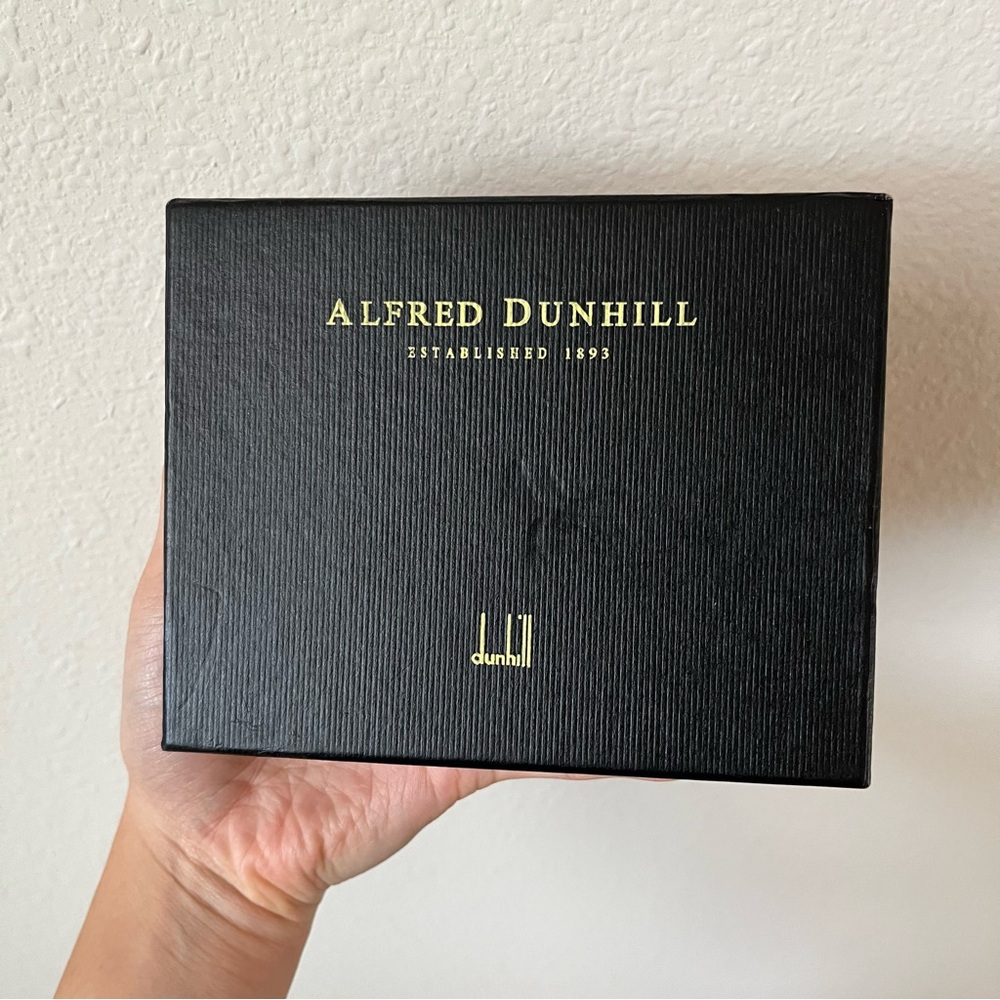 NWT Alfred Dunhill Men’s Minimalist Black Genuine Leather Credit Card Holder - Picture 2 of 11